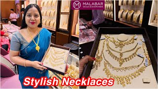 Stylish gold necklace designs from Malabar  gold necklaces  Necklaces [upl. by Angelico]