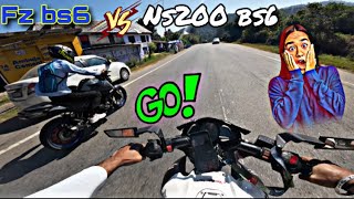 Ns200 bs6 Vs Fz bs6 🔥 ruderider ruderideryuvi yuvi9x [upl. by Pudens]