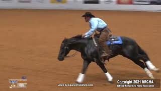 Zak 34 Shown by Justin T Wright  2021 NRCHA Snaffle Bit Futurity Finals [upl. by Assiluj]