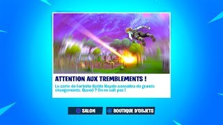 Le SÉISME va BIENTÔT DÉTRUIRE la carte sur FORTNITE [upl. by Salomo]