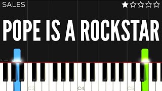 SALES  Pope is a rockstar  EASY Piano Tutorial [upl. by Atekin612]