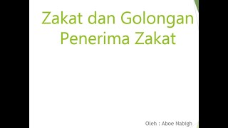 Zakat dan Golongan Penerima Zakat [upl. by Whitehouse478]