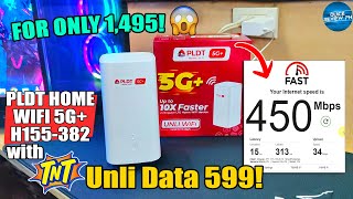 PLDT Home WiFi H155382 Quick Unboxing and Speed Test Review using TNT UNLI DATA 599 SULIT NGA BA [upl. by Jasen]