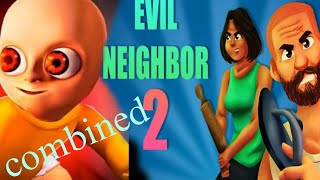 the baby in yellow and evil neighbour combination viralgame viral horroegame androidgames [upl. by Mills]