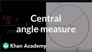 Finding central angle measure given arc length  Circles  Geometry  Khan Academy [upl. by Rogerio]