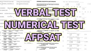 VERBAL  NUMERICAL  AFPSAT REVIEWER 2022 [upl. by Hicks]