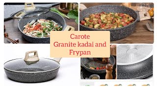 CAROTE granite coating Nonstick kadai and Fry Pan REVIEW  Best cookware [upl. by Korb370]