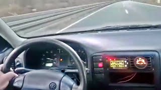 700HP VW Polo 6N 18T Big Turbo Autobahn Acceleration amp Half Mile Top Speed [upl. by Nediarb]