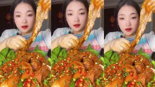 Eat Honeycomb Oil Spicy Braised Old Intestines  YUANYUAN ASMR [upl. by Aicinet]