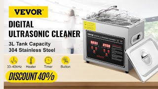 VEVOR 2L 3L 6L 10L 22L 30L Ultrasonic Cleaner Stainless Steel Portable Heated Cleaning Washing [upl. by Bliss391]