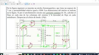 Curso de MAQUINAS ELECTRICASME ejercicio de circuitos magneticos nivel universidad [upl. by Ellemac401]