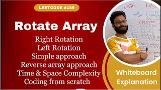 Rotate Array  Leetcode  Left amp Right Rotation  Coding  Whiteboard  ON S1 [upl. by Persian670]