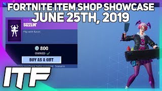 Fortnite Item Shop NEW SIZZLIN EMOTE AND HYPERMELON WRAP June 25th 2019 [upl. by Stasny877]