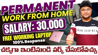 Permanent Work from Home jobs  Online Jobs  Salary upto 30K  Latest jobs in Telugu VtheTechee [upl. by Madi625]