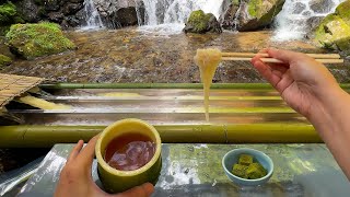 Eating Cold Noodle Flowing from Bamboo River [upl. by Peace629]