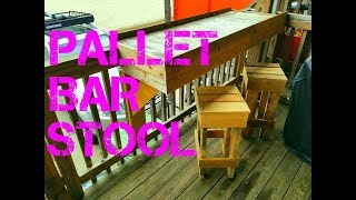 DO IT YOURSELF PALLET BAR STOOL [upl. by Nahtaj]