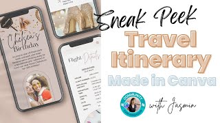 Canva Travel Itinerary  Mobile Itinerary  Sneak Peek inside this Travel Itinerary Template [upl. by Fedora157]