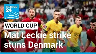 World Cup Leckie strike sends Australia through • FRANCE 24 English [upl. by Staal]