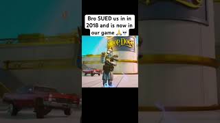 Bro sued us in 2018 an is now in our game fortnite shorts funny [upl. by Neysa404]