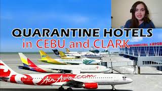 LIST OF QUARANTINE HOTELS IN CEBU amp CLARK FOR NONOFWS BALIKBAYANS amp FOREIGNERS 2021 BOOK HERE [upl. by Karie478]