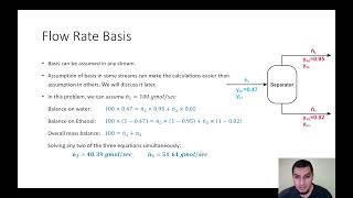 Mass balance in English  24  Notes on MB calculations  There must be a known Flow rate [upl. by Ilellan]