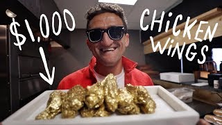 I ate 1000 GOLD CHICKEN WINGS [upl. by Kcire]