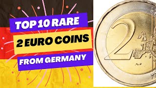 TOP 10 Rare 2 Euro Coins from GERMANY [upl. by Asiulana]