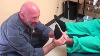 Chiropractic Adjustment of Talus Bone for Rugby Player with Chronic Ankle Pain  Big Pop [upl. by Llij]