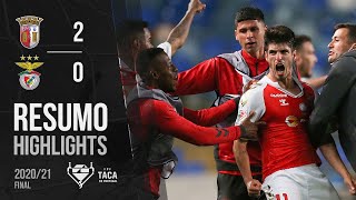 Highlights  Resumo SC Braga 20 Benfica Taça de Portugal 2021 [upl. by Icul848]