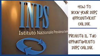 How to book your INPS appointment online  Come prenotare il tuo appuntamento alla sede INPS inglese [upl. by Karlik]