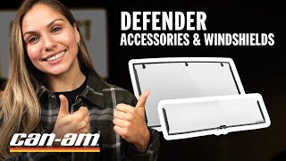 Defender Windshield Options  CanAm Product Series [upl. by Ynabla]