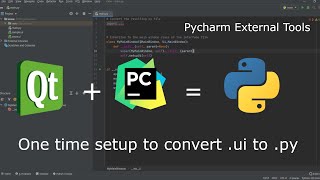 Convert Qt Designer ui file to Python file using Pycharm External Tools [upl. by Ahsenad272]