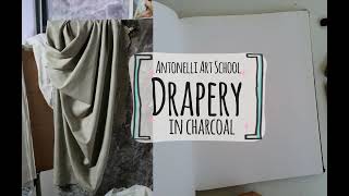 Drawing Drapery using Charcoal StepbyStep [upl. by Eldridge]