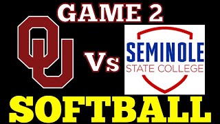 OU vs Seminole State Softball Game 2 2024 [upl. by Analeh]