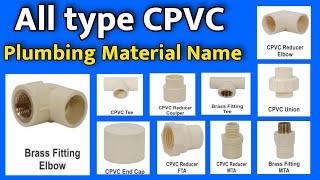 Bathroom Plumbing materials names and pictures  Bathroom fittings listCpvc plumbing materials list [upl. by Reggy]