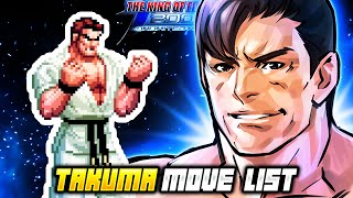 TAKUMA SAKAZAKI MOVE LIST  The King of Fighters 2002 Unlimited Match KOF2002 [upl. by Alliuqat721]