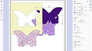 brother scan n cut canvas workspace tutorial inlaid rose butterfly tutorial [upl. by Ulises]