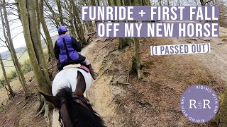 First Fall On My New Horse  GoPro Fun Ride  Riding With Rhi UK Equestrian YouTuber [upl. by Stefa319]