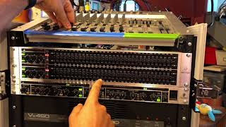 Ring out PA system with Behringer FBQ3102HD 31 band equalizer feedback detection and elimination [upl. by Aneret647]