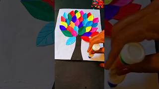 Beautiful colour paper and tree and ideas craft shorts youtubecraft viral [upl. by Duong295]