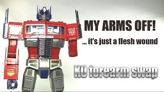 MP10 KO Arm Swap fix for Optimus Prime Masterpiece KO [upl. by Kinchen243]