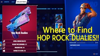 WHERE to Find the NEW HOP ROCK DUALIES BOTH LOCATIONS  FORTNITE EXOTIC [upl. by Nilad41]