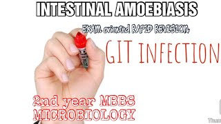 INTESTINAL AMOEBIASIS  GIT INFECTION  MICROBIOLOGY 2nd year MBBS exam oriented rapid revision [upl. by Vena]