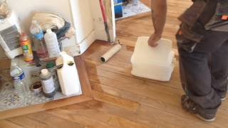 Rénovation de Parquet abîmé par infiltration deau 22 [upl. by Noirad712]