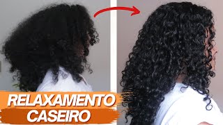 RELAXAMENTO CASEIRO para Cabelos Cacheados REDUZ o volume e o frizz define os cachos [upl. by Dorothy631]