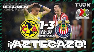 Resumen y goles  América 2133 Chivas  CL2023  Semis  TUDN [upl. by Lanni]