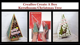 Crealies Create A Box Kerstboom Christmas Tree all languages by Mandy [upl. by Doralynn501]