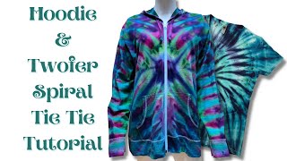 TieDye Designs Hoodie amp Twofer Spiral Experiment Incline Ice amp Muck Dye [upl. by Akimyt]