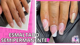 ESMALTADO SEMIPERMANENTE PASO A PASO EN UÑA NATURAL💅 [upl. by Tenaej]