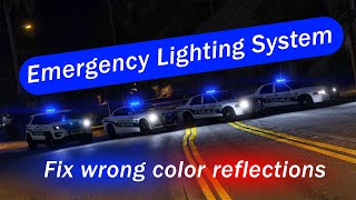 GTA 5 Emergency Lighting System  Reflection Fix gta5 els lspdfr [upl. by Rudman]